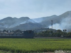 Kebakaran di Kaki Gunung Guntur Garut