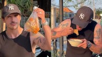Potret Chef Mathis, Teman Dekat Raisa saat Jajan Kue Putu hingga Tahu Bulat