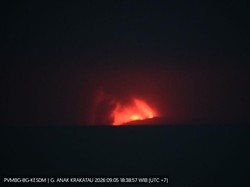 Kondisi Terkini Erupsi Anak Krakatau, Terdengar Dentuman dari Pos Pasauran