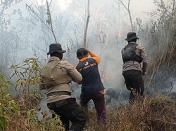 Kebakaran Gunung Buthak Belum Padam, Heli Water Bombing Dialihkan ke Ijen