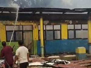 3 Ruang Kelas SDN 1 Pangkut Terbakar, Disdik Siapkan Ruang Belajar Pengganti