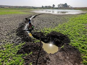 Waduk Sumberkepuh Mengering, Irigasi 400 Hektare Lahan Pertanian Terancam