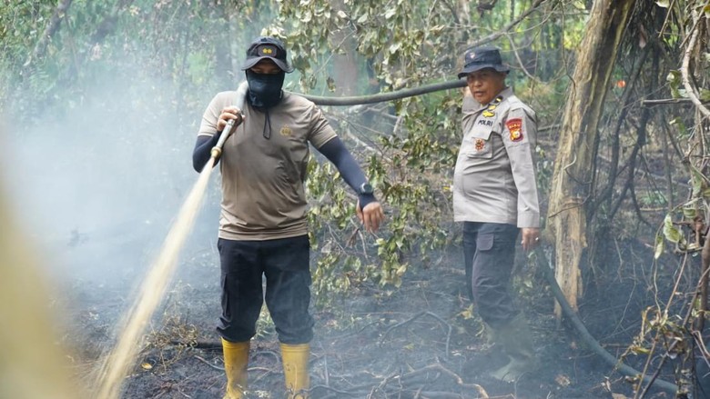 Tak Pulang Sebelum Padam, Cerita AKBP Gede Prasetia Padamkan Karhutla di Meranti