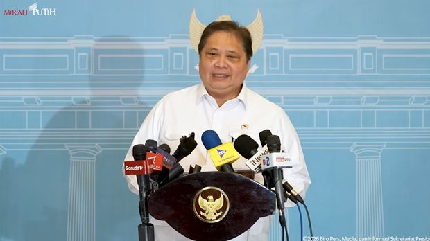 Keterangan Pers Menko Perekonomian Airlangga Hartarto, Jakarta, 7 September 2026. (Tangkapan Layar Youtube)
