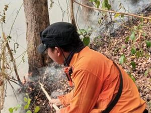 Tiga Hari Berjibaku Padamkan Api di Gunung Ceremai
