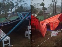 Video: Tenda Darurat Pusksesmas di Manggarai Timur Roboh Usai Diterjang Hujan Angin