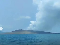 Visual Terkini Anak Krakatau dari KRI Lepu, Ini Penampakannya