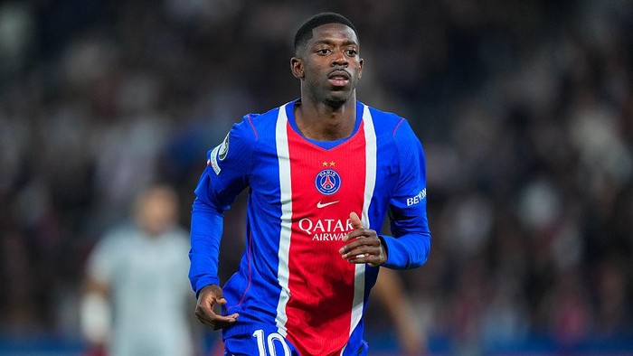 PARIS, FRANCE - SEPTEMBER 09: Ousmane Dembele of PSG looks on during the UEFA Champions League 2026/27 League Phase MD1 match between Paris Saint-Germain and SK Slovan Bratislava at Parc des Princes on September 09, 2026 in Paris, France. (Photo by F