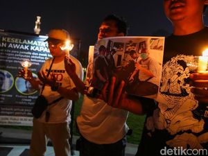 Lilin Menyala, Doa Dipanjatkan untuk Lima Jurnalis Hilang