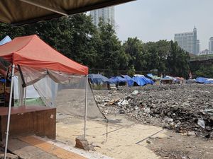 Menilik Pasar Taman Puring Setahun Pascakebakaran, Pedagang Kini Buka Tenda