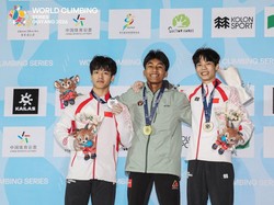Antasyafi Robby Raih Emas di World Climbing Series Guiyang