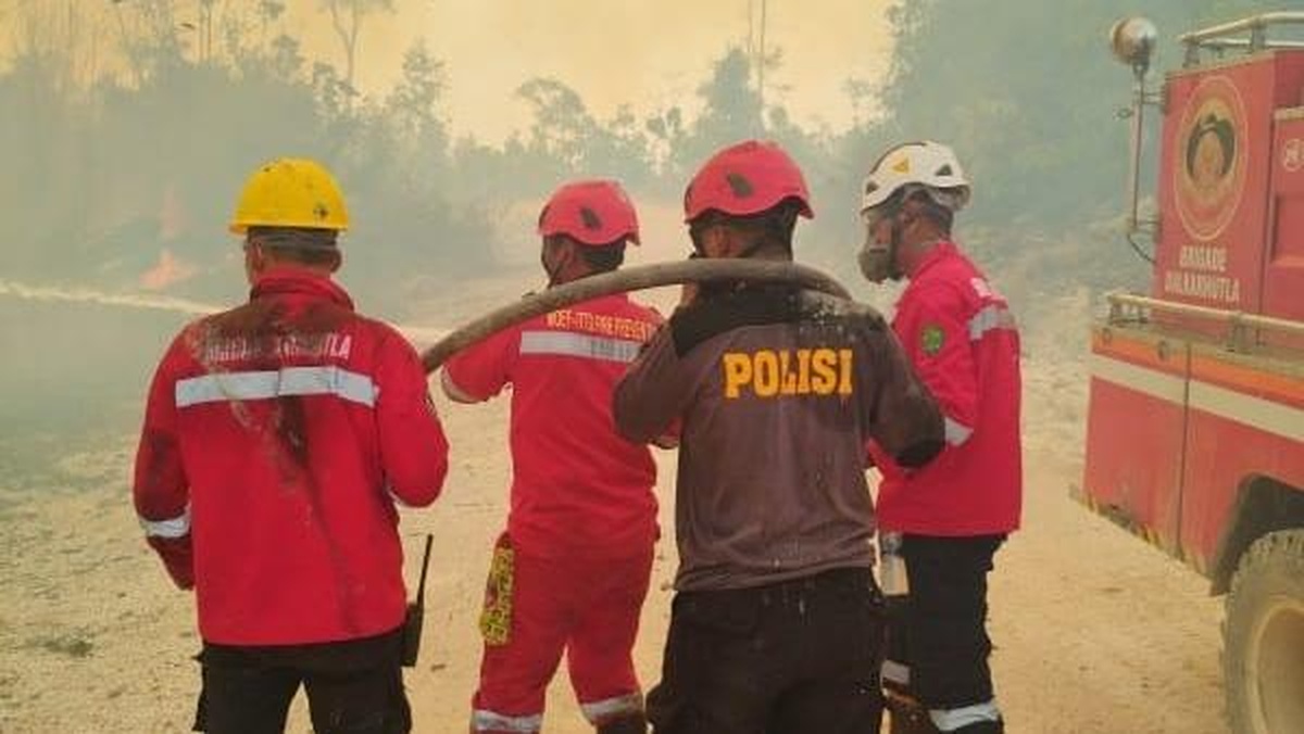 Berkah Hujan, Satgas Karhutla Berau Sujud Syukur