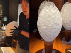 Lagi Viral! Iceberg Americano Pakai Bongkahan Es Jumbo Mirip Gunung