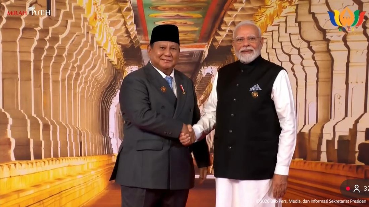 Momen Kehangatan PM Modi Sambut Kehadiran Prabowo di KTT BRICS India