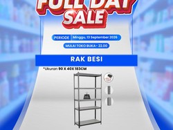 Rak Besi di Transmart Full Day Sale Rp 879 Ribu