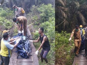 Heboh Mayat Pria Ditemukan Membusuk di Jembatan Kebun Warga Kobar