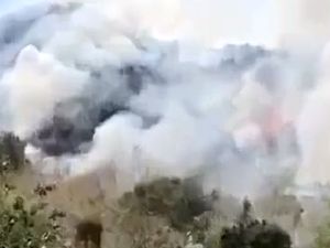 Lereng Perbukitan Junjung Tulungagung Terbakar Hebat