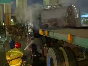 Pemotor Tewas Tertabrak Truk di Priok, Motor Sempat Terseret dan Terbakar
