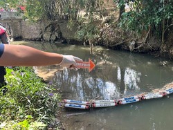 Jasad Bayi Terbungkus Tas Belanja Mengapung di Sungai Pererenan Badung