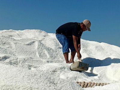 Kemarau Jadi Berkah, Produksi Garam Petani Sampang Meningkat
