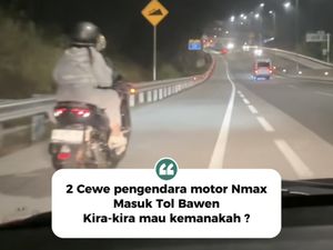Viral 2 Wanita Motoran Pakai NMax Nyasar Masuk Tol Bawen Semarang