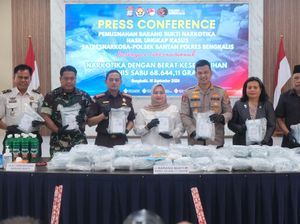 Polisi Musnahkan 68,6 Kg Sabu di Bengkalis, 343.546 Jiwa Diselamatkan