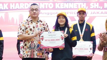 Sejarah! Jakbar Juara Umum Porprov DKI Jakarta, Kenneth DPRD DKI Guyur Bonus Jutaan Rupiah