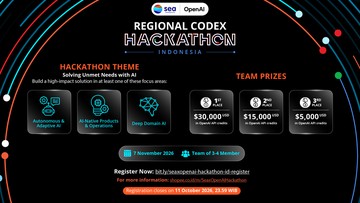Berdayakan Developer RI, Sea-OpenAI Gelar Regional Codex Hackathon Series