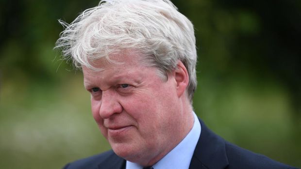 Charles Spencer Charles Spencer, brother of Britain's Princess Diana arrives at Kensington Palace for the unveiling of a new statue to his sister on what have been Princess Diana's 60th birthday in London on July 1, 2021. Princes William and Harry will unveil a new statue of their mother, Princess Diana in the garden of Diana's former London home at Kensington Palace, in a stripped-back ceremony due to the coronavirus pandemic. (Photo by Daniel LEAL / AFP)