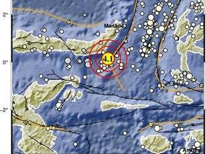 Gempa Bumi M 4,1 Guncang Tutuyan Sulut, Berpusat di Laut