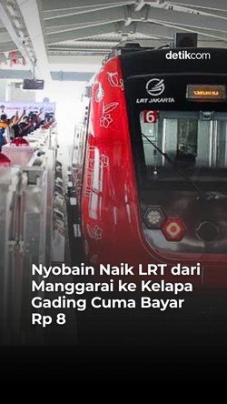 Video: Nyobain Naik LRT dari Manggarai ke Kelapa Gading Cuma Bayar Rp 8