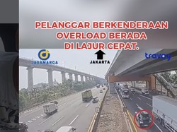 Viral Pikap Overload Anteng di Lajur Cepat, Ditilang Ngamuk-ngamuk
