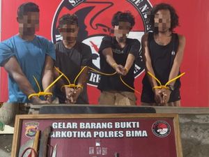Polisi Tangkap 4 Sindikat Sabu Bersenpi-Sajam di Bima