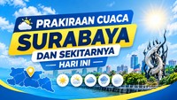 Hari Ini Surabaya Berawan tapi Suhu Masih Tembus 34 Derajat Celsius