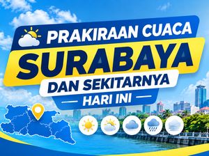Surabaya Cerah, Panas Terik 32 Derajat Celsius