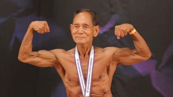 FOTO: Penampilan Kakek Jepang Usia 90 Tahun yang Menang Kompetisi Binaraga