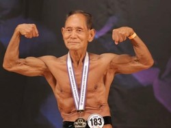 Kakek Umur 90 Juara Kompetisi Binaraga, Bugarnya Bikin Minder yang Muda