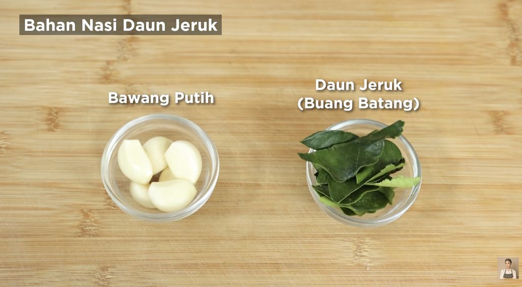 resep ayam goreng bawang putih dan nasi daun jeruk ala Chef Devina Hermawan