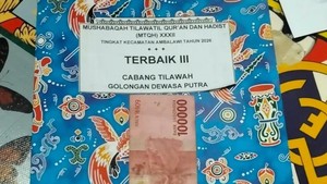 Heboh Juara Umum MTQ di Bima Dapat Amplop Kosong, Juara 3 Cuma Rp 100 Ribu