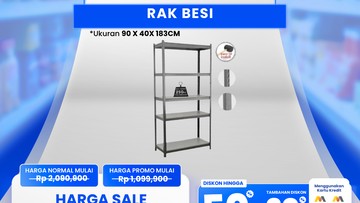 Cuma di Transmart Full Day Sale, Beli Rak Besi Diskon Sebesar Ini