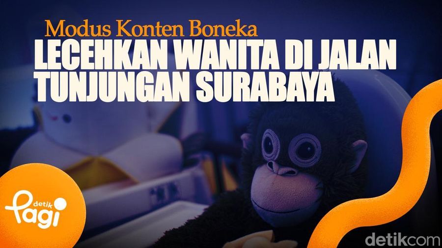 Video: Modus Konten Boneka Lecehkan Wanita di Jalan Tunjungan Surabaya