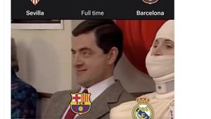 Meme Real Madrid Merana, Barcelona Gembira