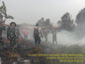 Karhutla 1,5 Hektare di Banyuasin Berhasil Dipadamkan