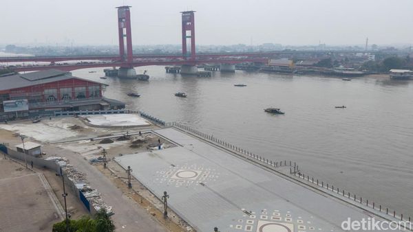 Pelataran Benteng Kuto Besak Dipercantik, Revitalisasi Habiskan Rp9,9 Miliar