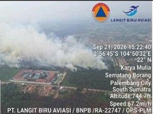 Lahan 10 Hektare Dekat Lapas Merah Mata Palembang Terbakar, Kejadian Ketiga