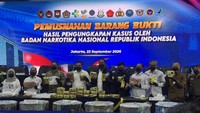 BNN Musnahkan 34 Kg Narkoba dari 12 Kasus, 25 Tersangka Ditangkap