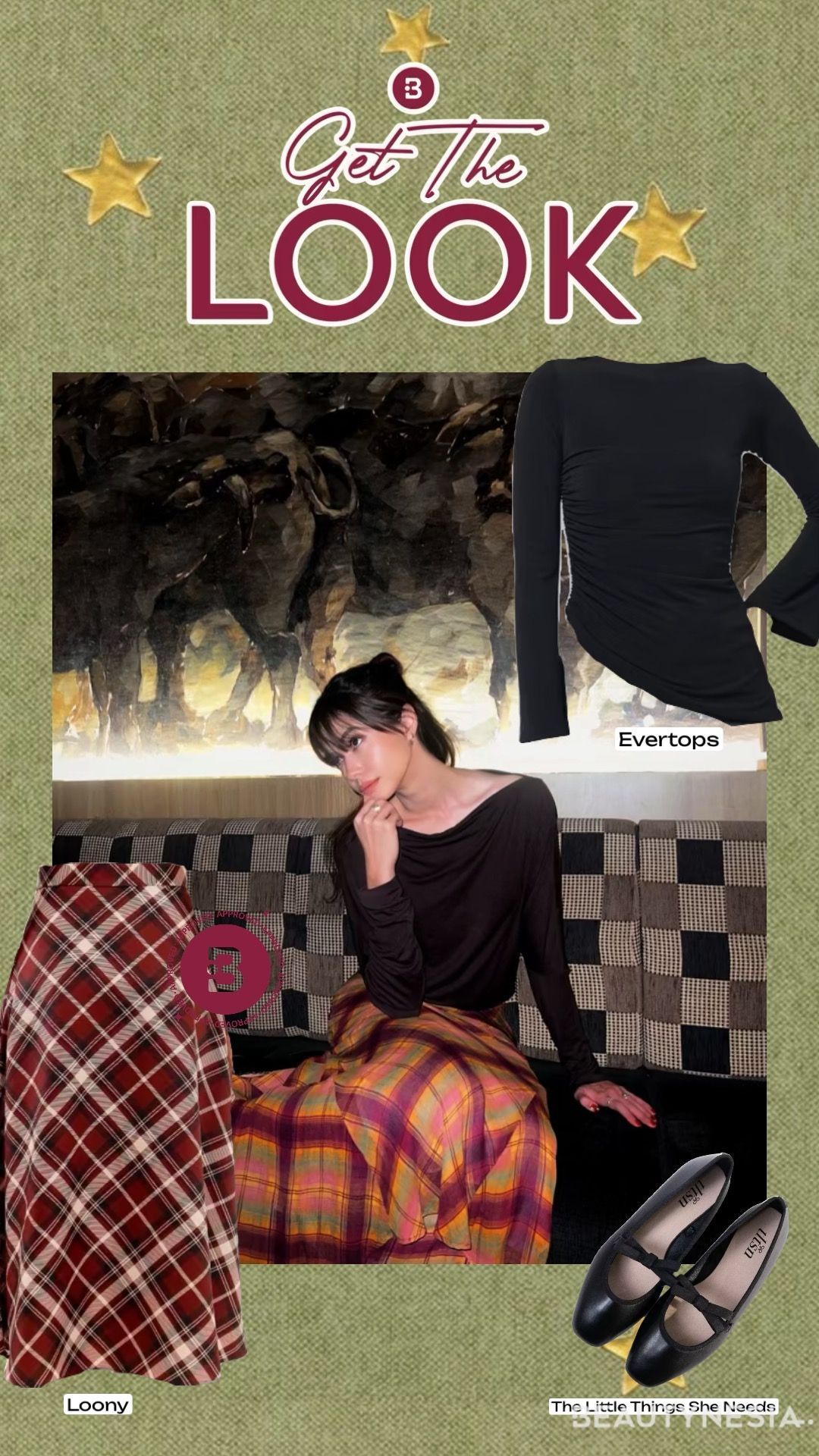 Get The Look: Tampil Chic dengan Plaid Skirt ala Yuki Kato