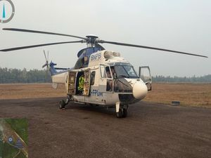 Jarak Pandang di Kalteng 3-4 Kilometer, Water Bombing Karhutla Terhambat