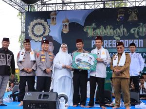 Ribuan Warga Hadiri Tabligh Akbar Maulid Nabi di Mapolres Rokan Hilir