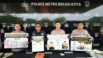 Operasi Nila Polres Bekasi Kota: 74 Tersangka, 49.119 Butir Obat Keras Disita